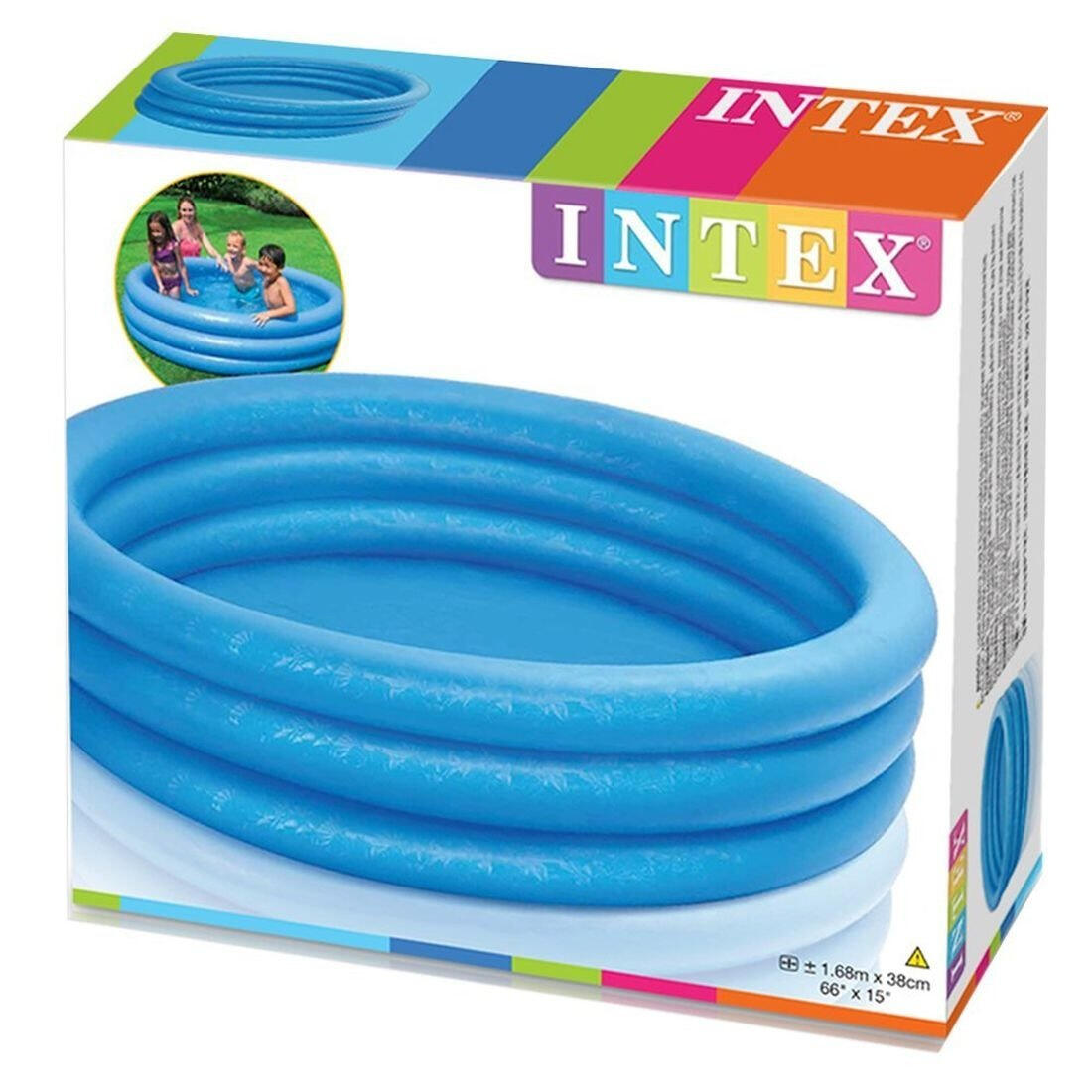 Intex 58446NP - Piscina Gonfiabile Crystal rotonda, 168x38 cm 6/6