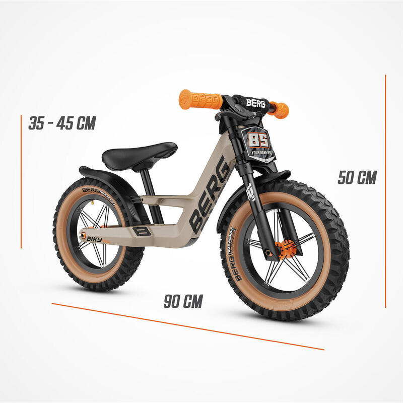 Odrážedlo pro Děti, 2,5+ Let, 12 Palců, Biky Trail Písková