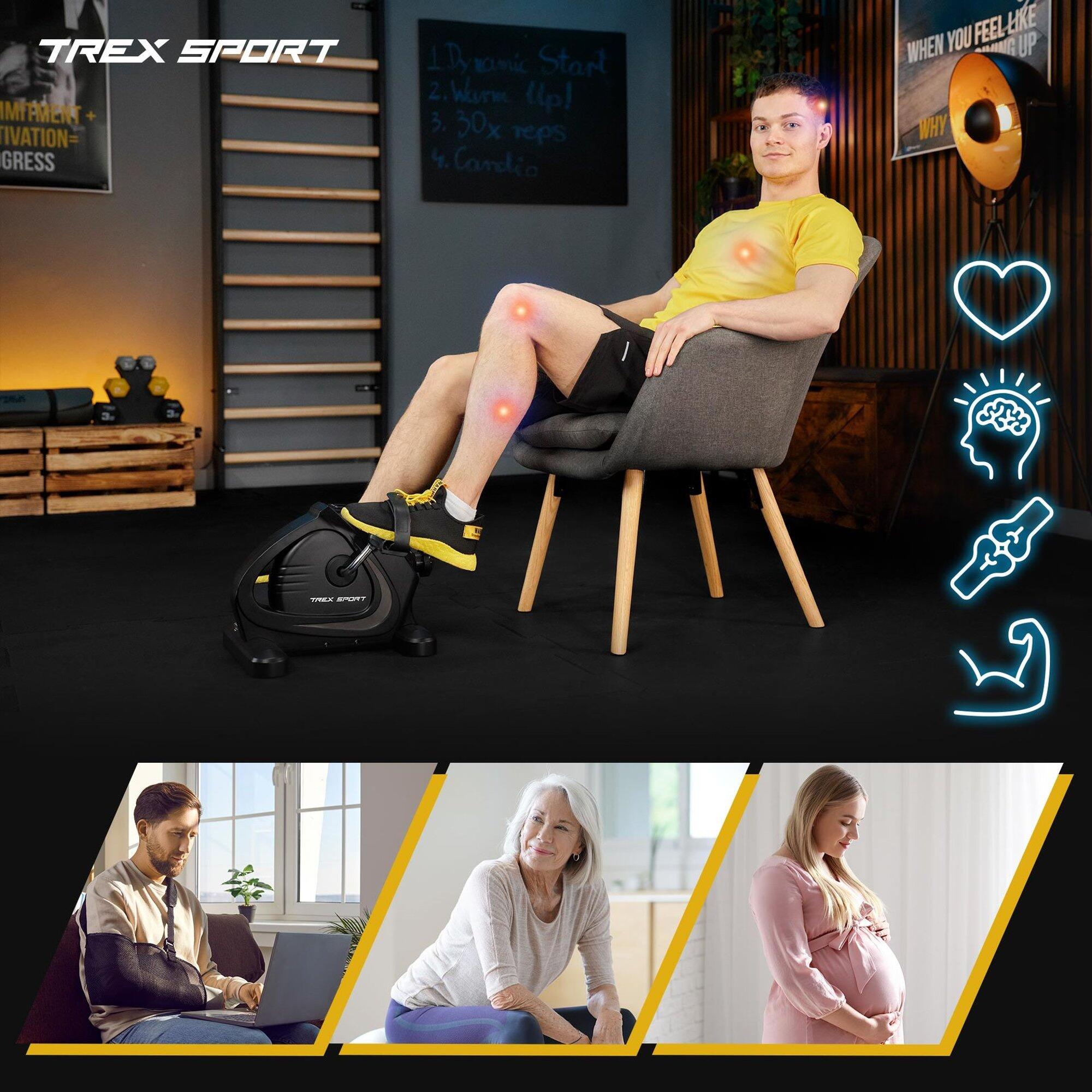 Mini vélo d’appartement bras et jambes Trex Sport BOIL TX-120BB mécanique 3/7