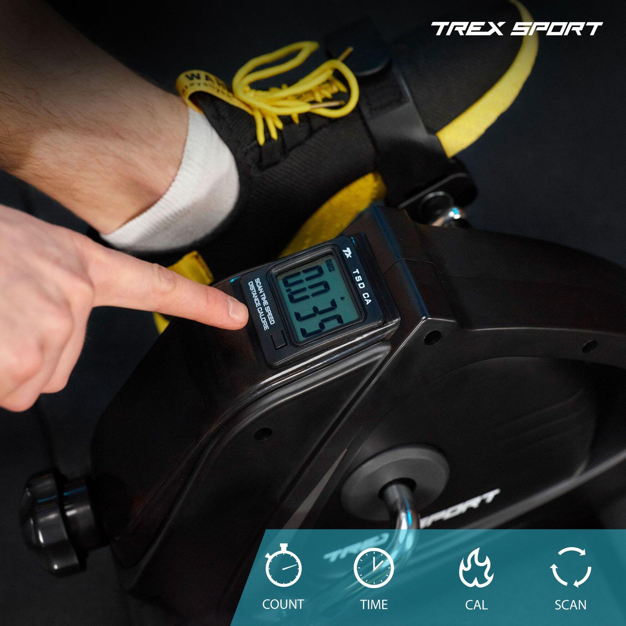 Mini vélo d’appartement bras et jambes Trex Sport BOIL TX-120BB mécanique 5/7