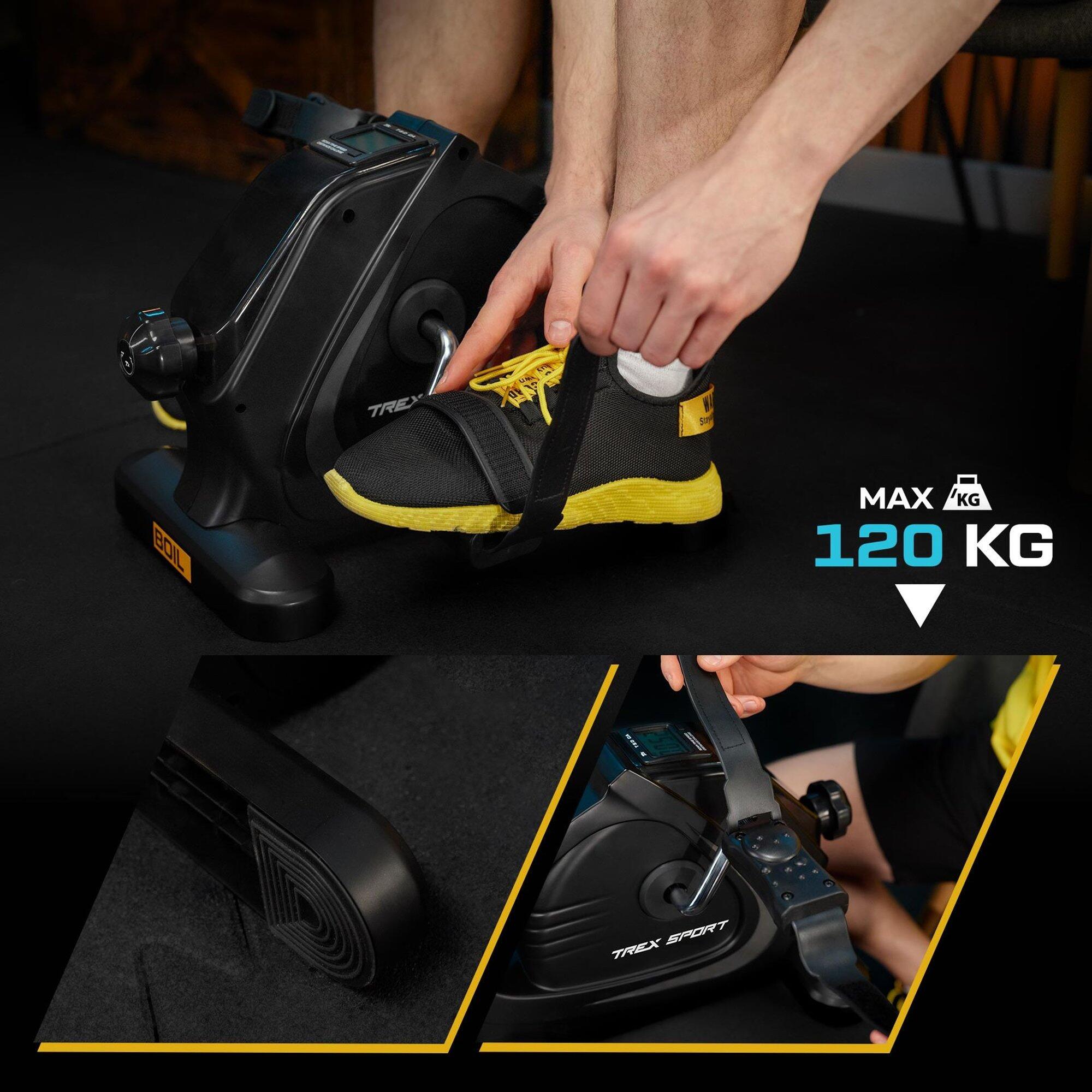 Mini vélo d’appartement bras et jambes Trex Sport BOIL TX-120BB mécanique 6/7