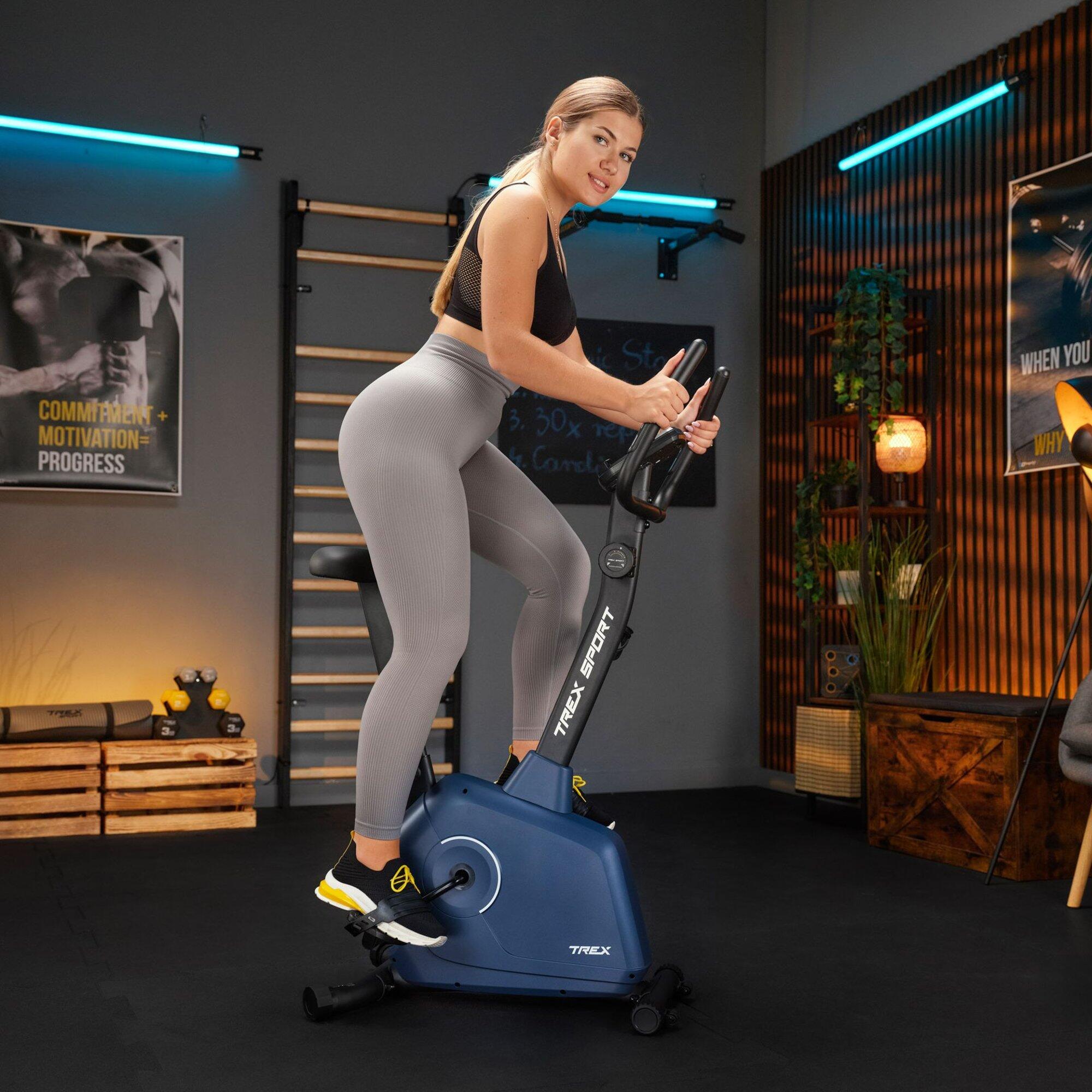 Vélo d’appartement magnétique Trex Sport RIGON TX-380MB roue d'inertie 5 kg bleu 6/7