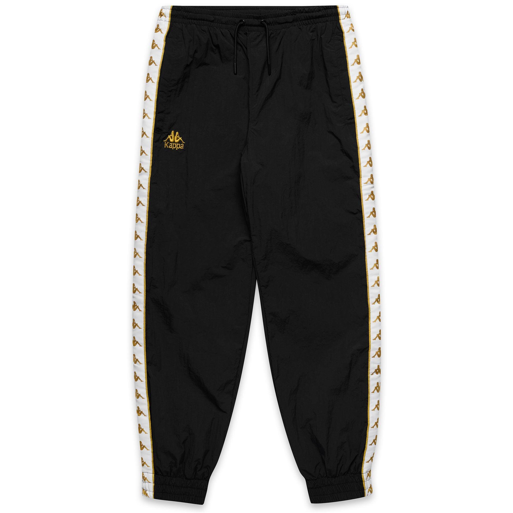 Pantaloni tuta da uomo in poliammide nero da streetwear sportivo