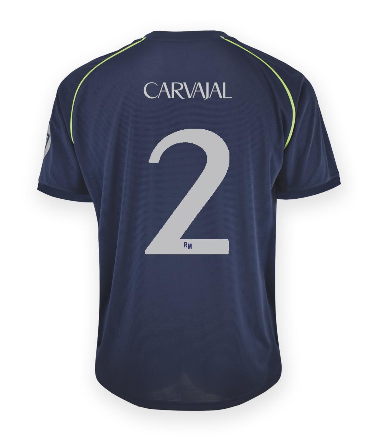 Camiseta Adulto Carvajal Real Madrid Segunda Equipación Réplica Oficial 25/26 3/7