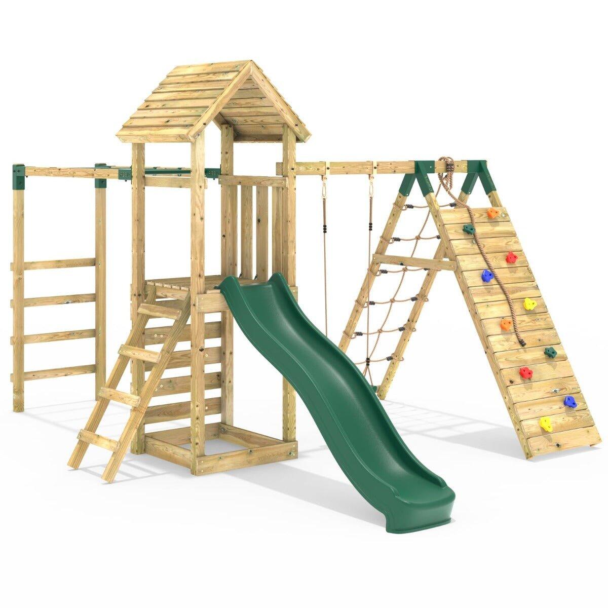 Rebo Climbing Wall with Swings, Slide Monkey Bars Carpathian