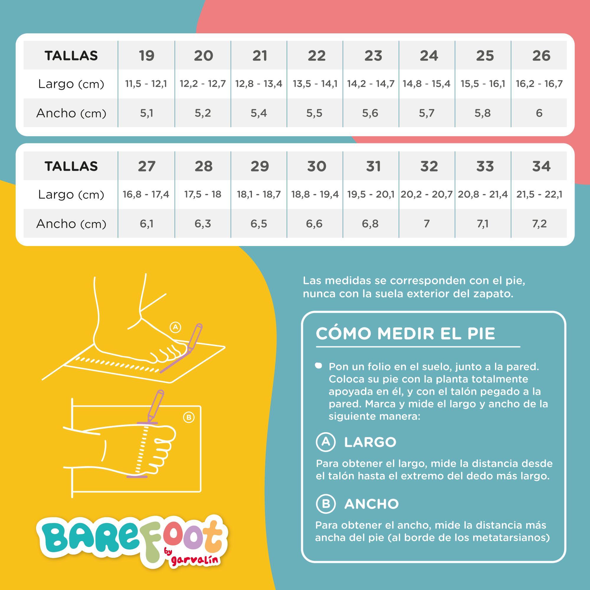 Garvalin Guia Talla Pie Bebe Biomecanics Garvalin Guia Tallas