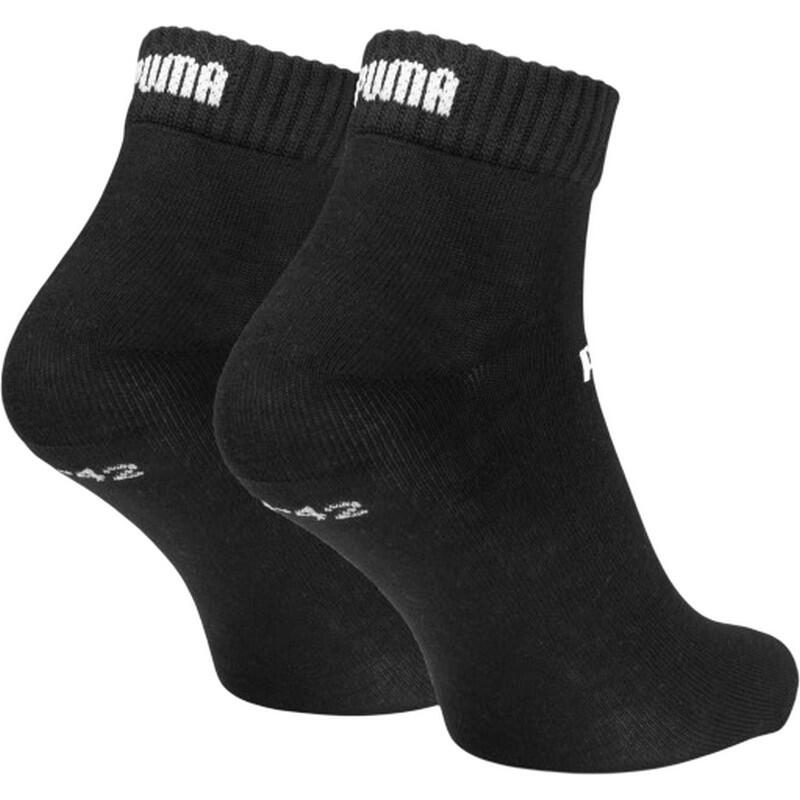 PUMA Unisex Adult Quarter Ankle Socks (Pack of 3) (Black)