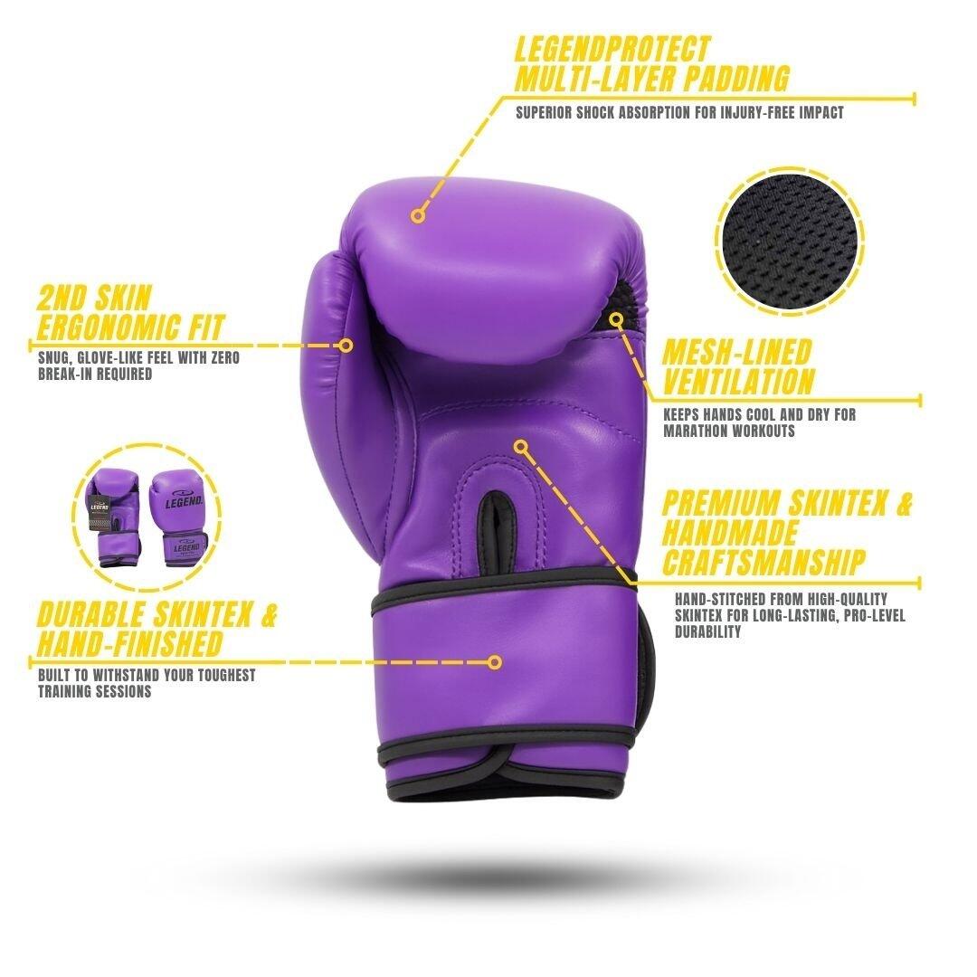 Powerfit & Protect Bokshandschoenen Heren/Dames Paars PU 3/5