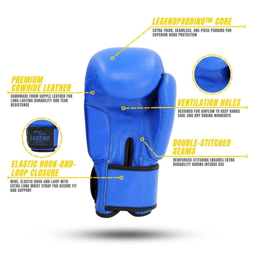 LegendPadding Bokshandschoenen Heren/Dames Blauw Leer 2/5