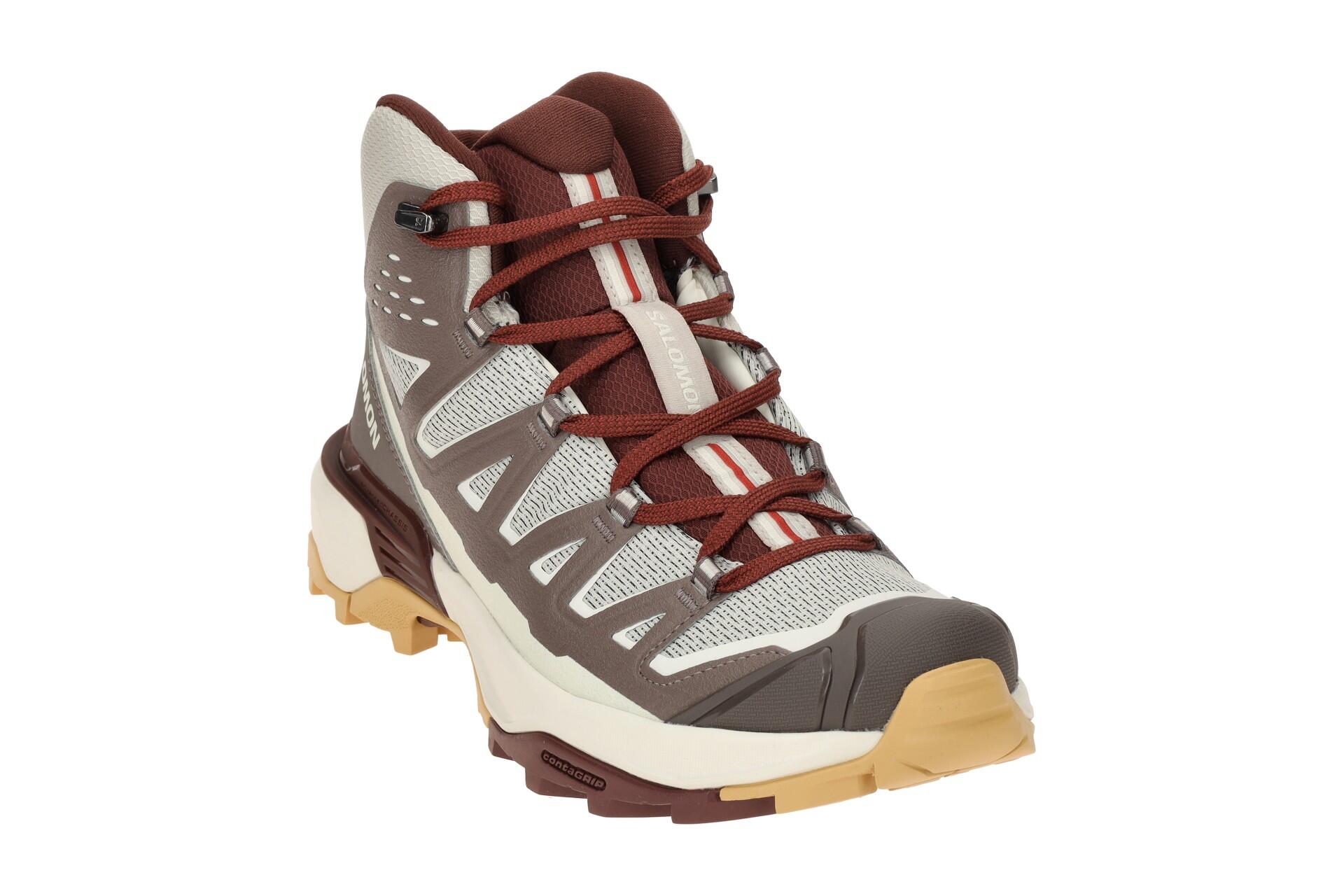 Salomon X Ultra 360 Edge Mid Schuhe grau rot GORE-TEX 3/7