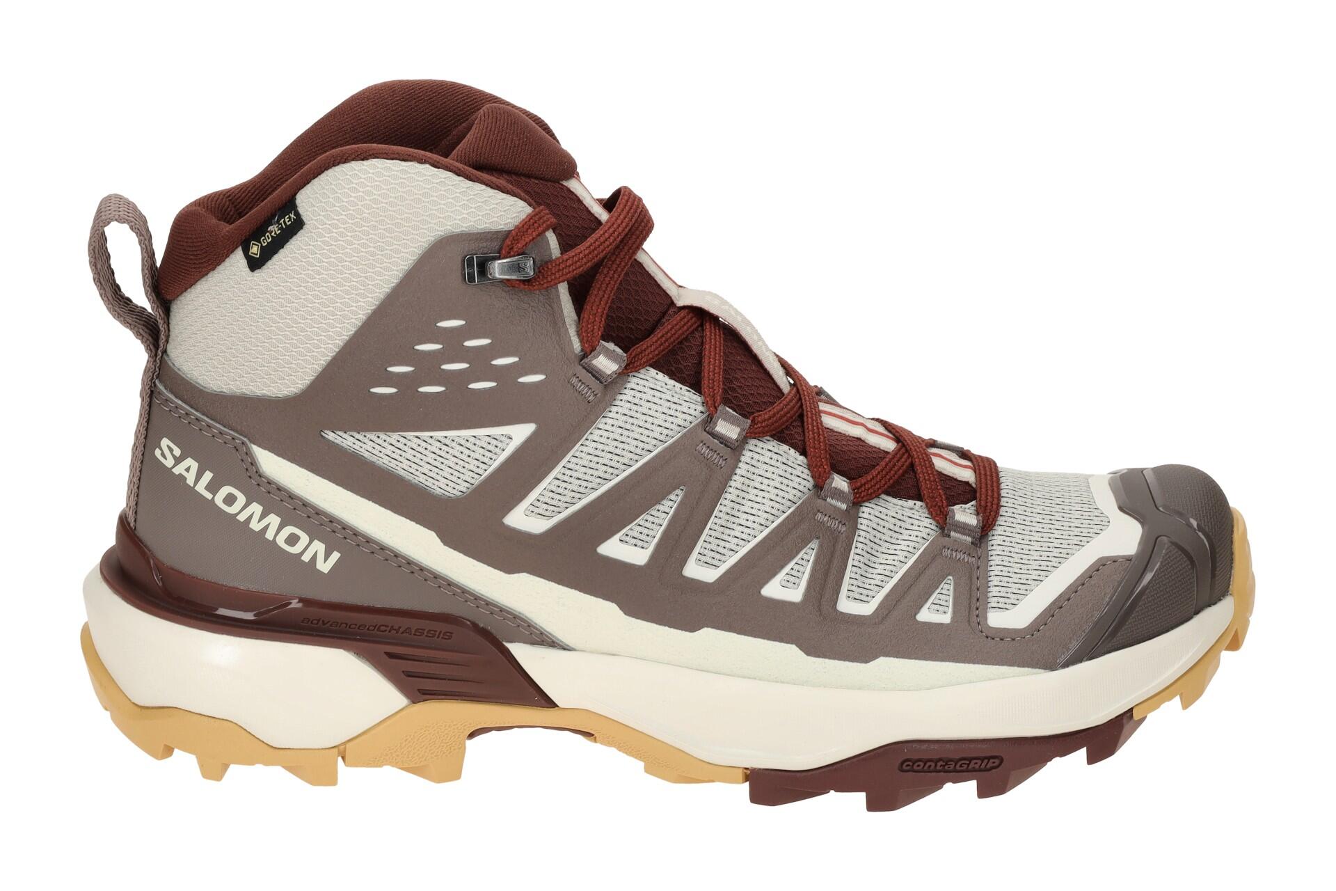 Salomon X Ultra 360 Edge Mid Schuhe grau rot GORE-TEX 2/7