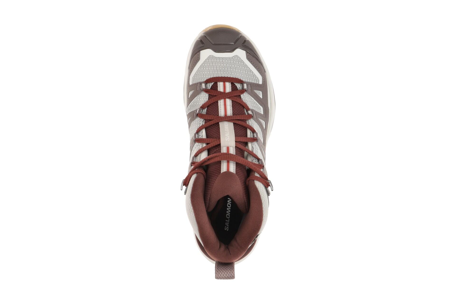 Salomon X Ultra 360 Edge Mid Schuhe grau rot GORE-TEX 6/7