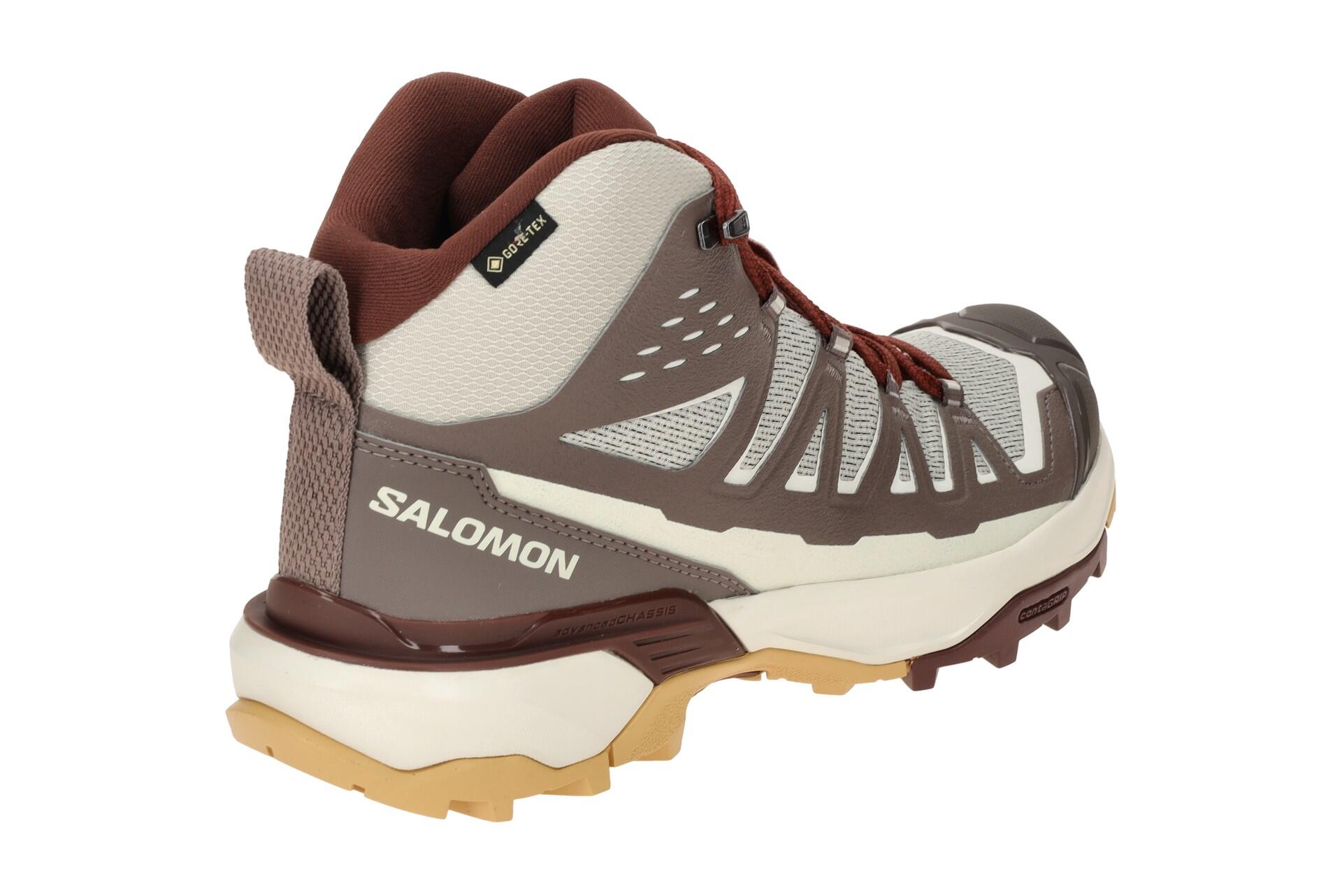 Salomon X Ultra 360 Edge Mid Schuhe grau rot GORE-TEX 4/7