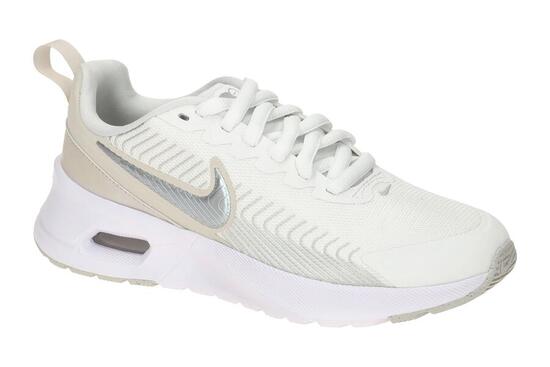 NIKE AIR MAX Nuaxis Schuhe weiß silber metallic Schimmer Damen