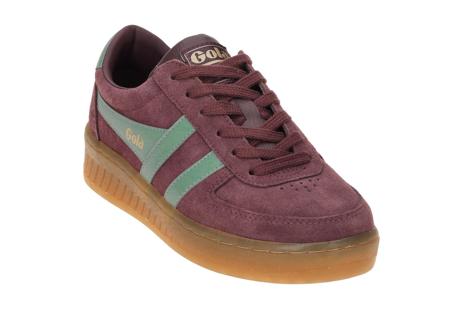 Sapatilhas de mulheres Gola Grandslam Suede Trainer 3/7