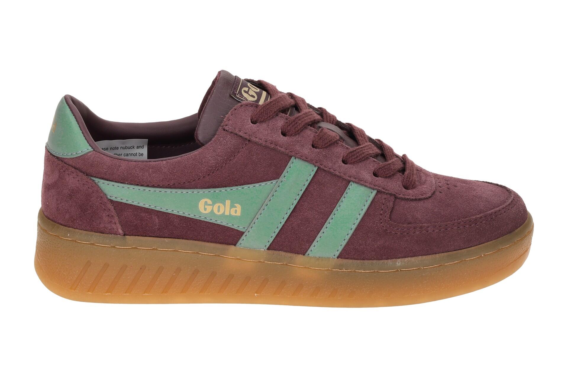 Sapatilhas de mulheres Gola Grandslam Suede Trainer 2/7