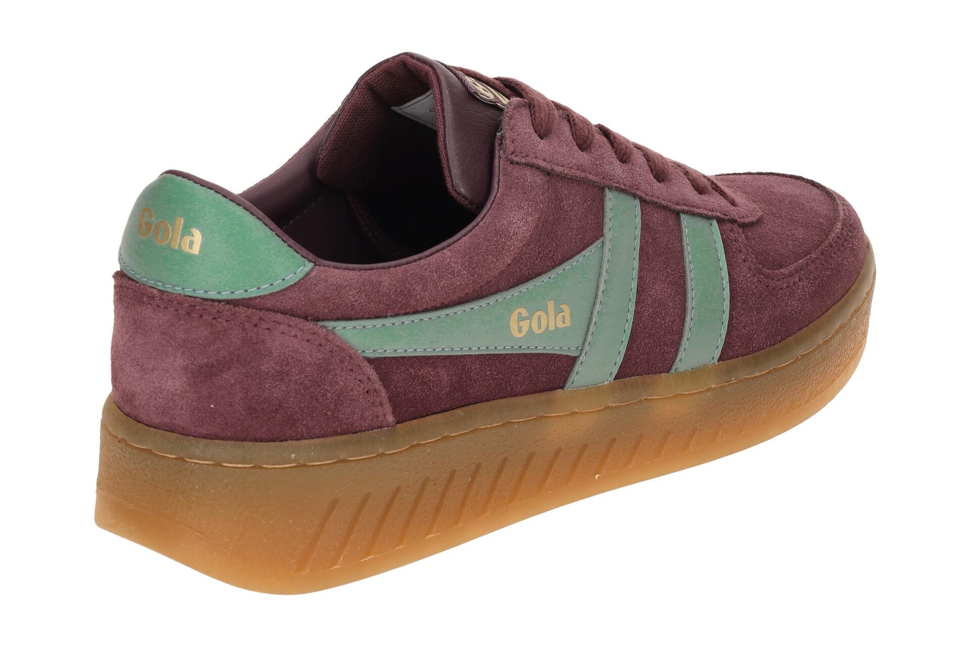 Sapatilhas de mulheres Gola Grandslam Suede Trainer 4/7