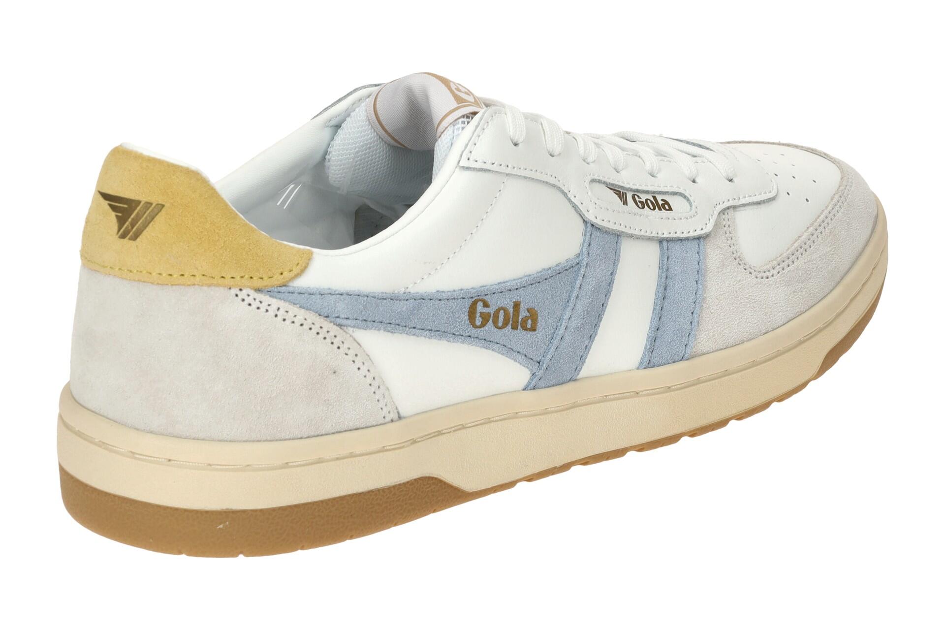 Gola Hawk Schuhe Sneakers weiß blau Damen CLB336 4/7