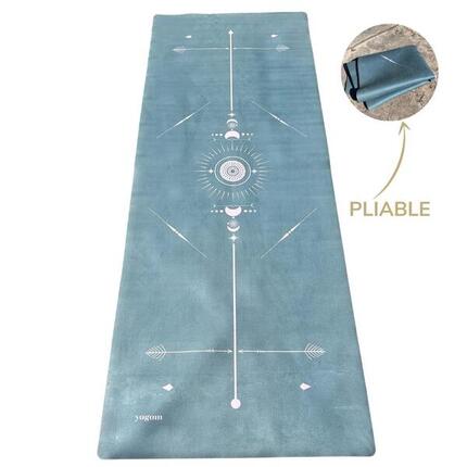 Tapis de yoga Voyage Totem bleu