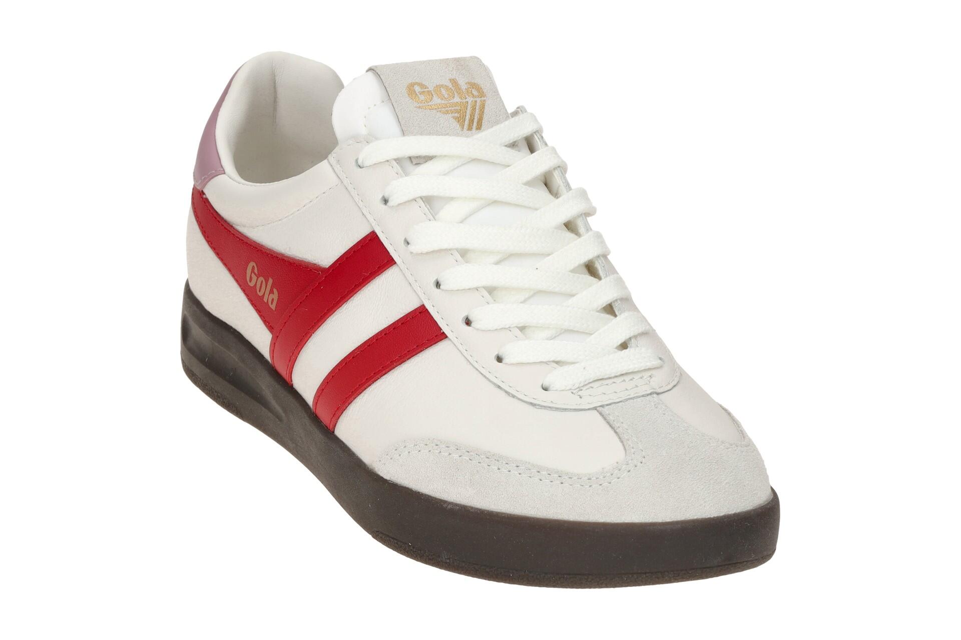 Gola Cyclone Schuhe Sneakers weiß rot Damen CLB743 3/7