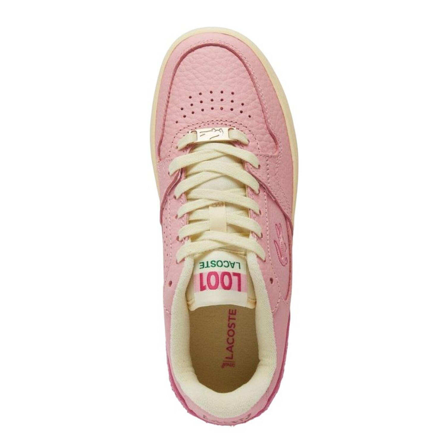 Womens/Ladies Leather Trainers (Pink) 3/4