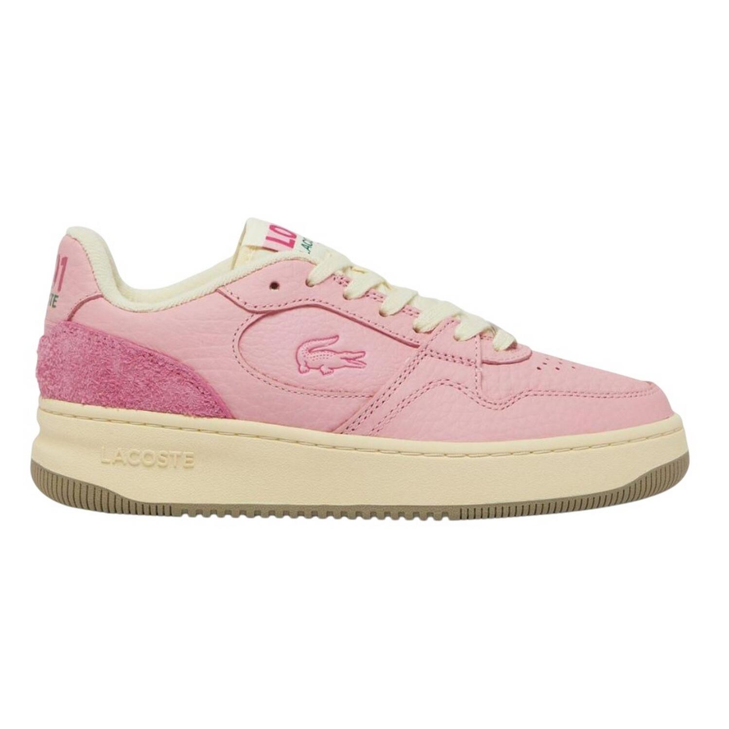 Womens/Ladies Leather Trainers (Pink) 2/4