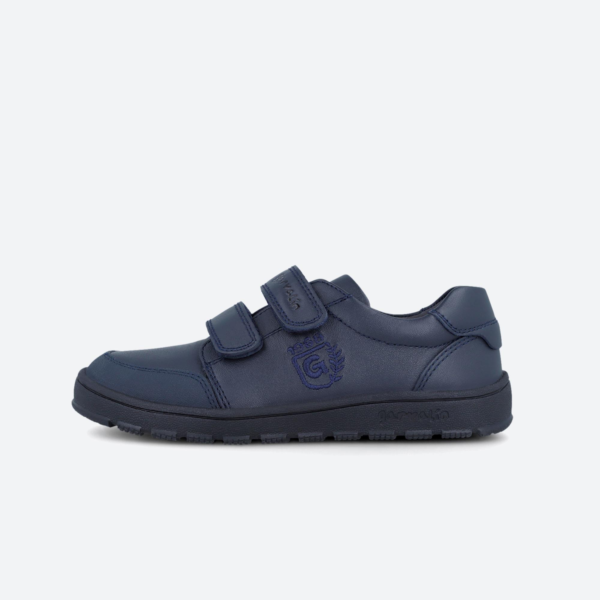 Zapatos Colegiales Barefoot Niño Garvalín 251505B Azul Marino Cierre Adherente 6/7