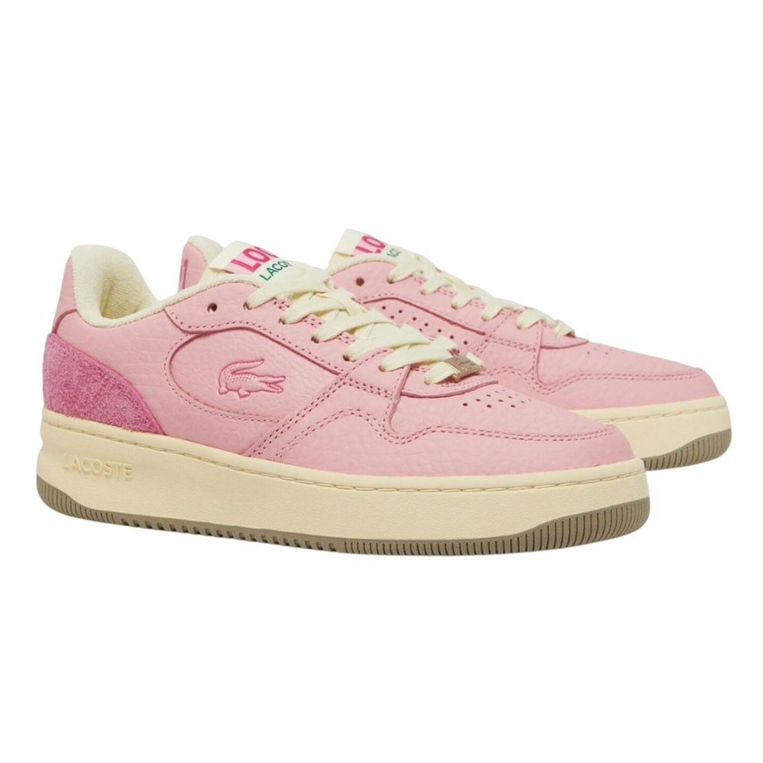 LACOSTE Womens/Ladies Leather Trainers (Pink)