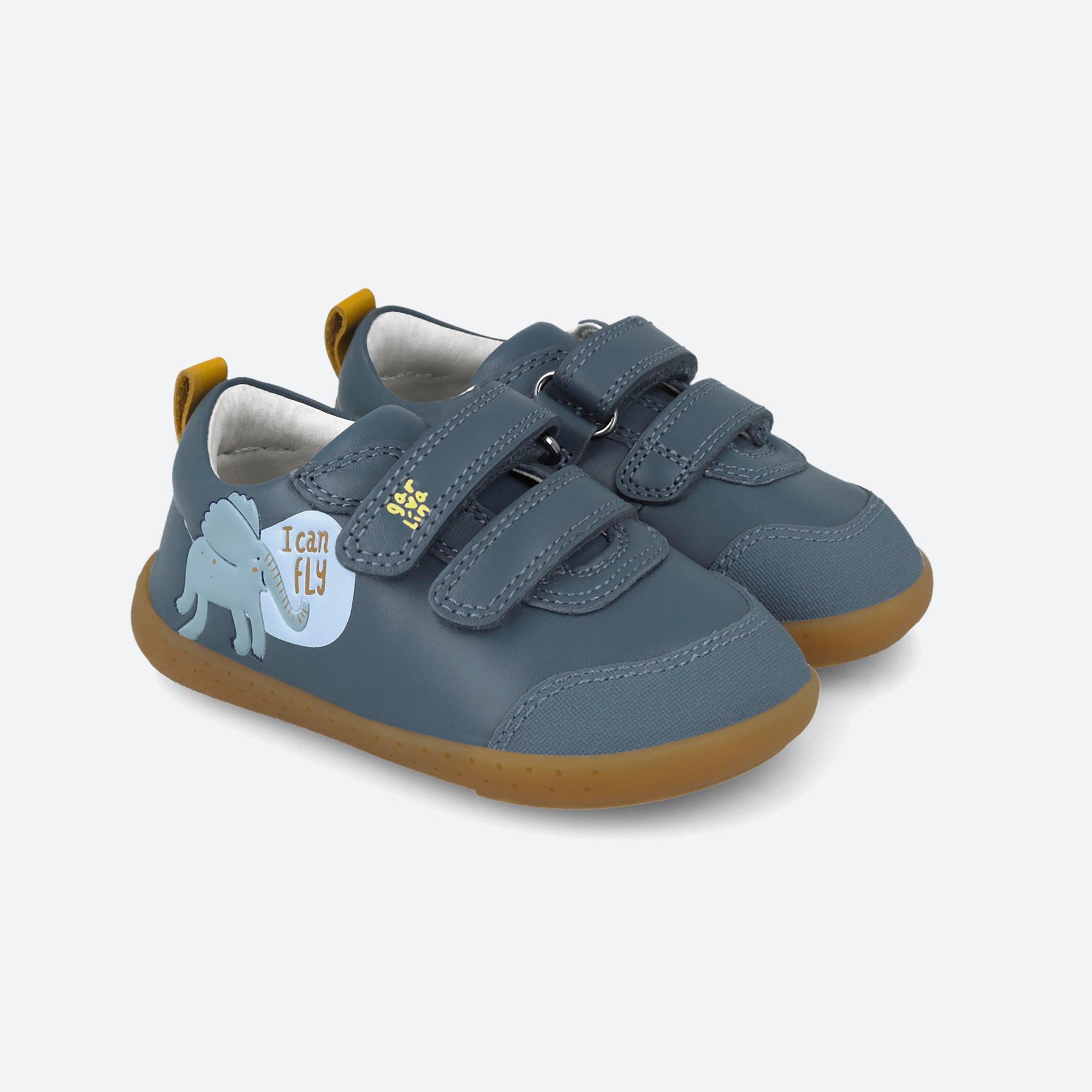 Zapatillas Barefoot Niño Garvalín 251313A Azules Cierre Adherente 2/7