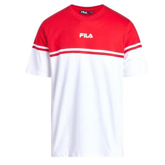 T-shirt Fila da Uomo Stampa Bianco/Rosso