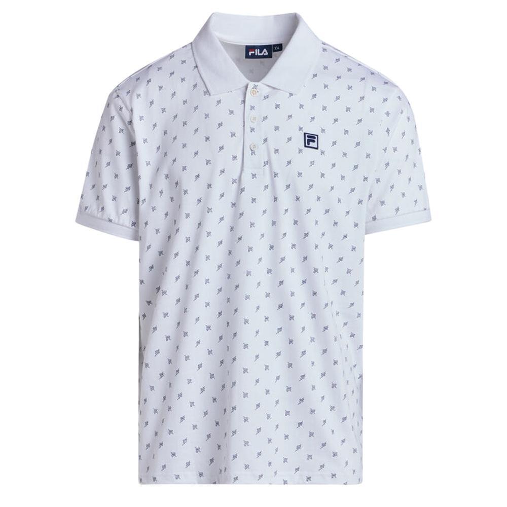 Men's Fila Hart Faded White Polo Shirt