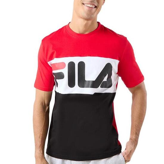 Camiseta Fila Flat Matte Roja/Negra para Hombre