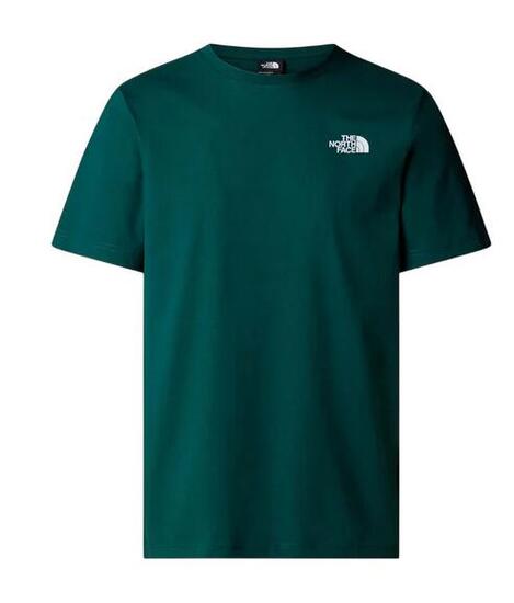 THE NORTH FACE NF0A87NPA1B M S/S Box NSE Tee T-Shirt Uomo GREEN