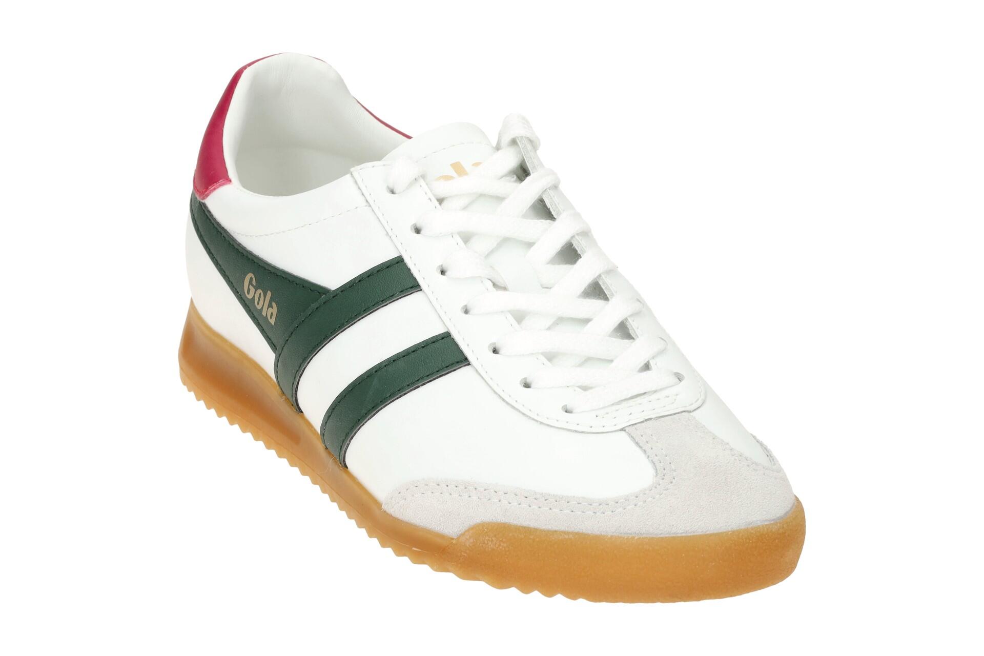 Gola Torpedo Leather Damen Sneakers Schuhe weiß grün CLB622 3/7