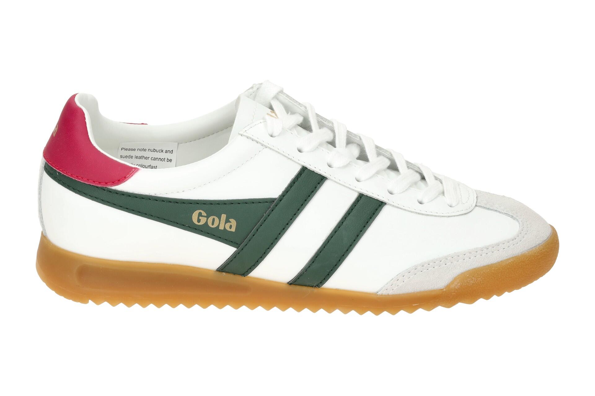 Gola Torpedo Leather Damen Sneakers Schuhe weiß grün CLB622 2/7