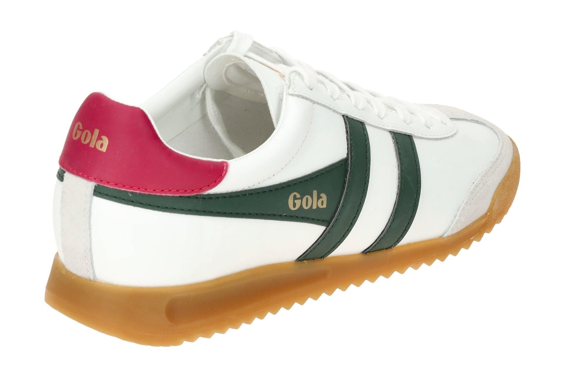 Gola Torpedo Leather Damen Sneakers Schuhe weiß grün CLB622 4/7