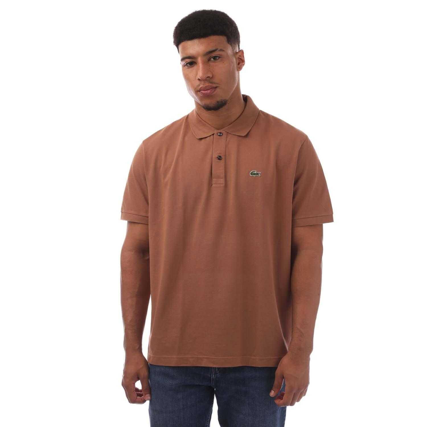 LACOSTE Unisex Adult L.12.12 Pique Slim Polo Shirt (Brown)