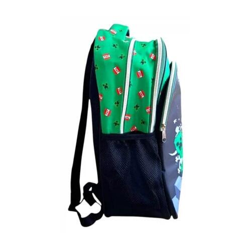 Rucsac, 42x30x17 cm, cu trei compartimente si doua buzunare laterale, Minecraft