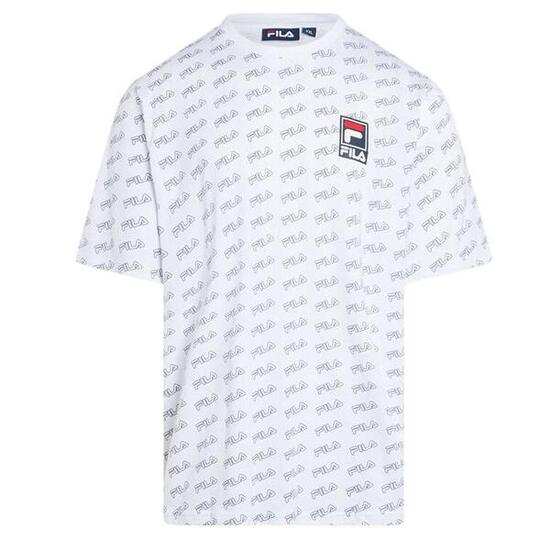 T-shirt Fila Flat Print da Uomo Bianco