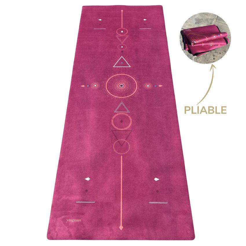 Yogom - Tapis De Yoga Voyage Samadhi Framboise - Tapis De Yoga - 183 Cm - Decathlon