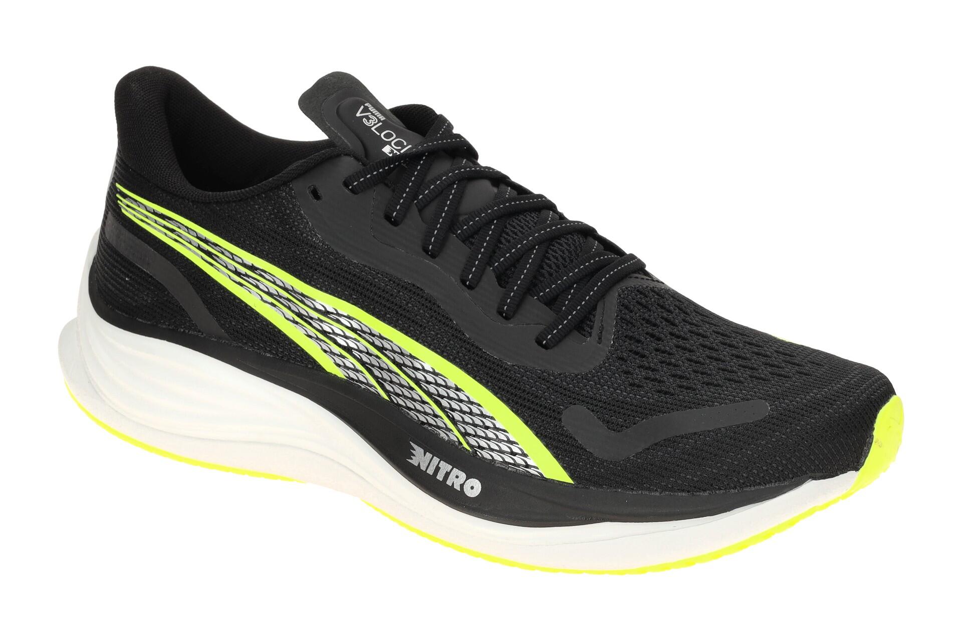 Puma Velocity Nitro Schuhe schwarz gelb Herren Sportschuhe Sneaker 1/7