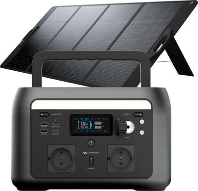 Xtorm portable powerstation 600w + foldable solar panel 200w - power pack bundel