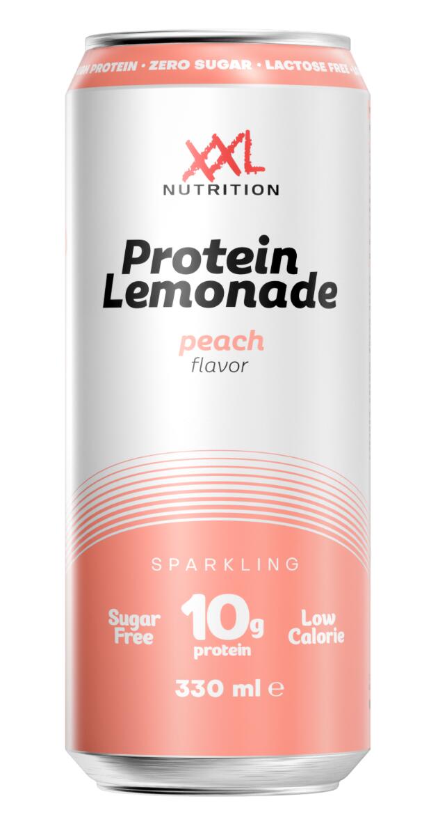 XXL NUTRITION Protein Lemonade - 10g Eiwit, Bruisend Proteïne Limonade - Perzik - 6 Pack