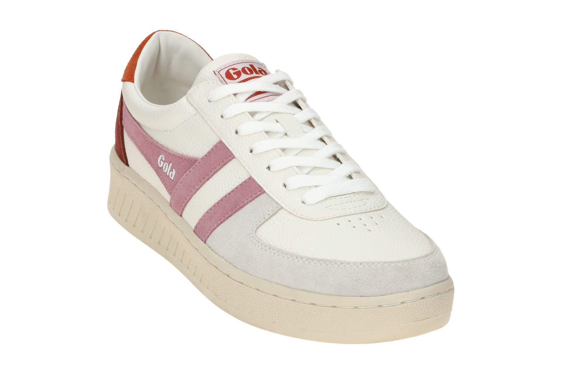 Gola Grandslam Trident Schuhe Sneakers weiß rosa CLA415 3/7