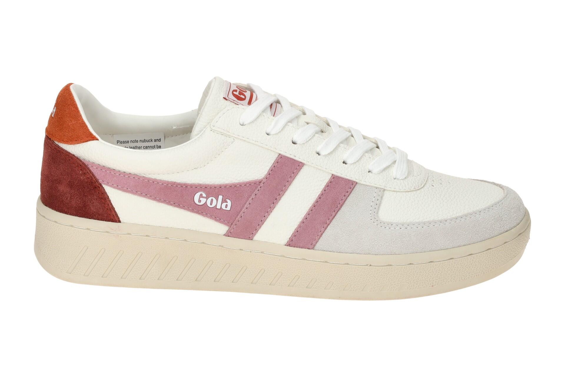 Gola Grandslam Trident Schuhe Sneakers weiß rosa CLA415 2/7
