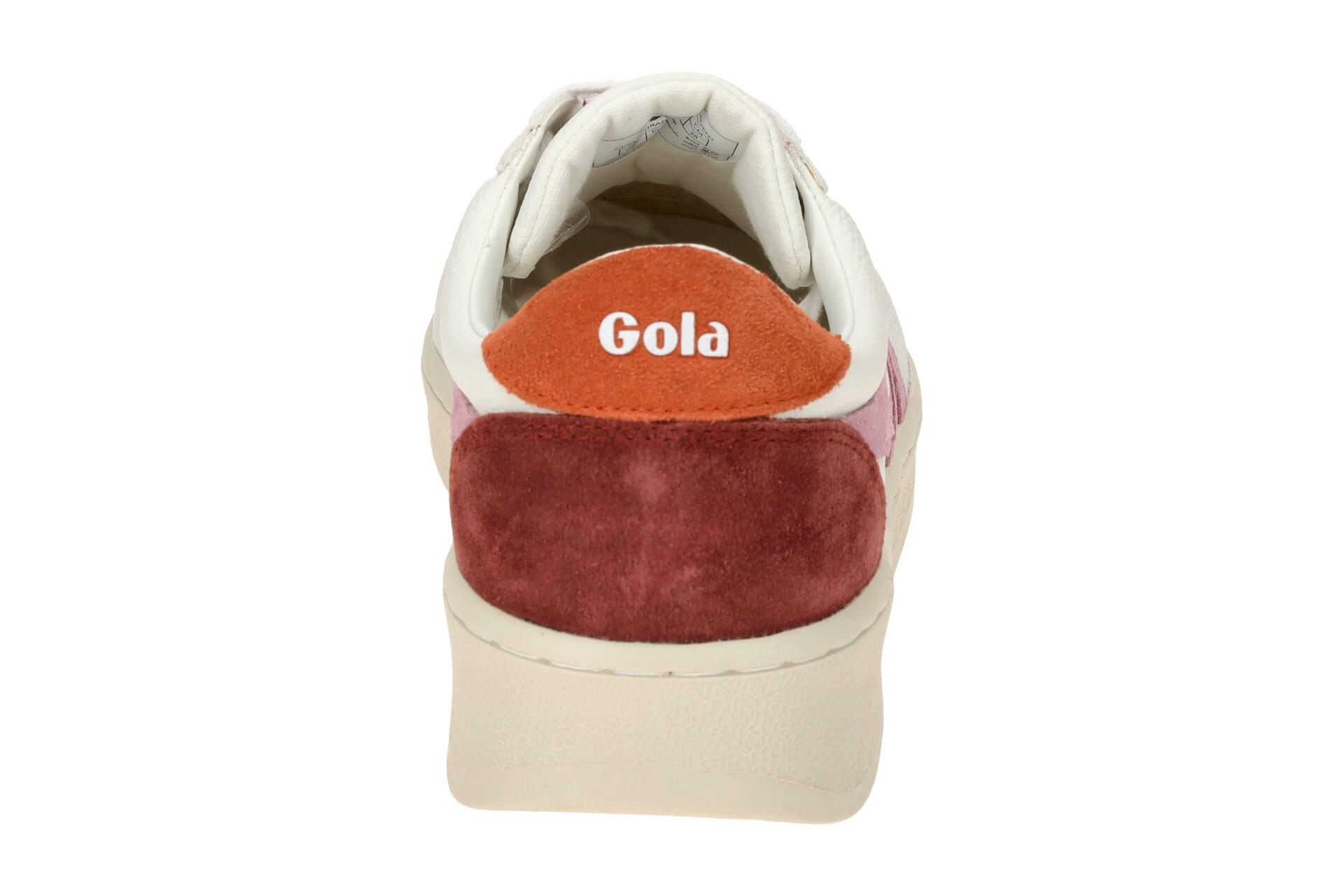 Gola Grandslam Trident Schuhe Sneakers weiß rosa CLA415 5/7