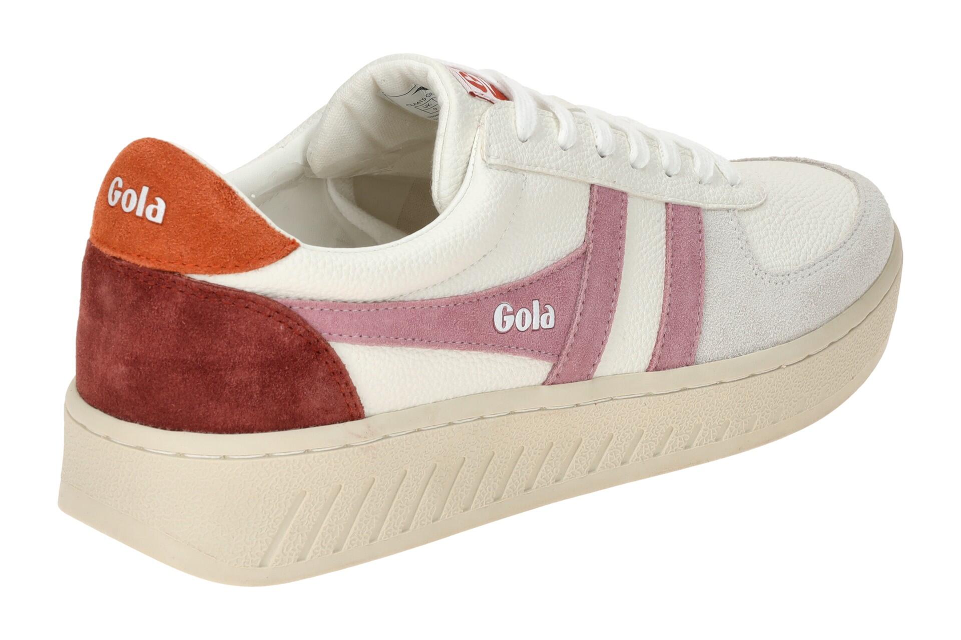 Gola Grandslam Trident Schuhe Sneakers weiß rosa CLA415 4/7