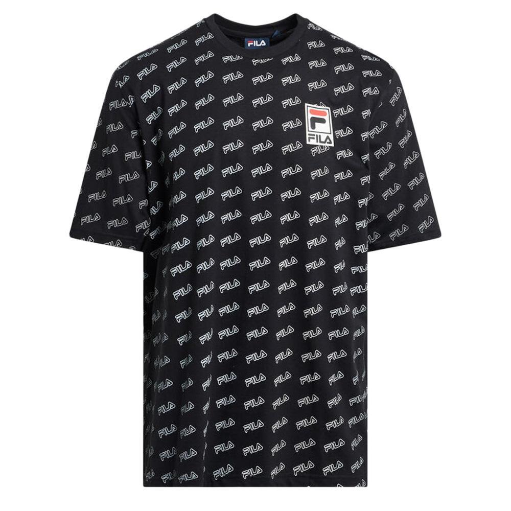 T-shirt Noir Homme Fila Flat Print 1/2
