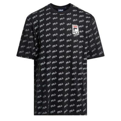 T-shirt Fila Uomo Nero Stampa Flat