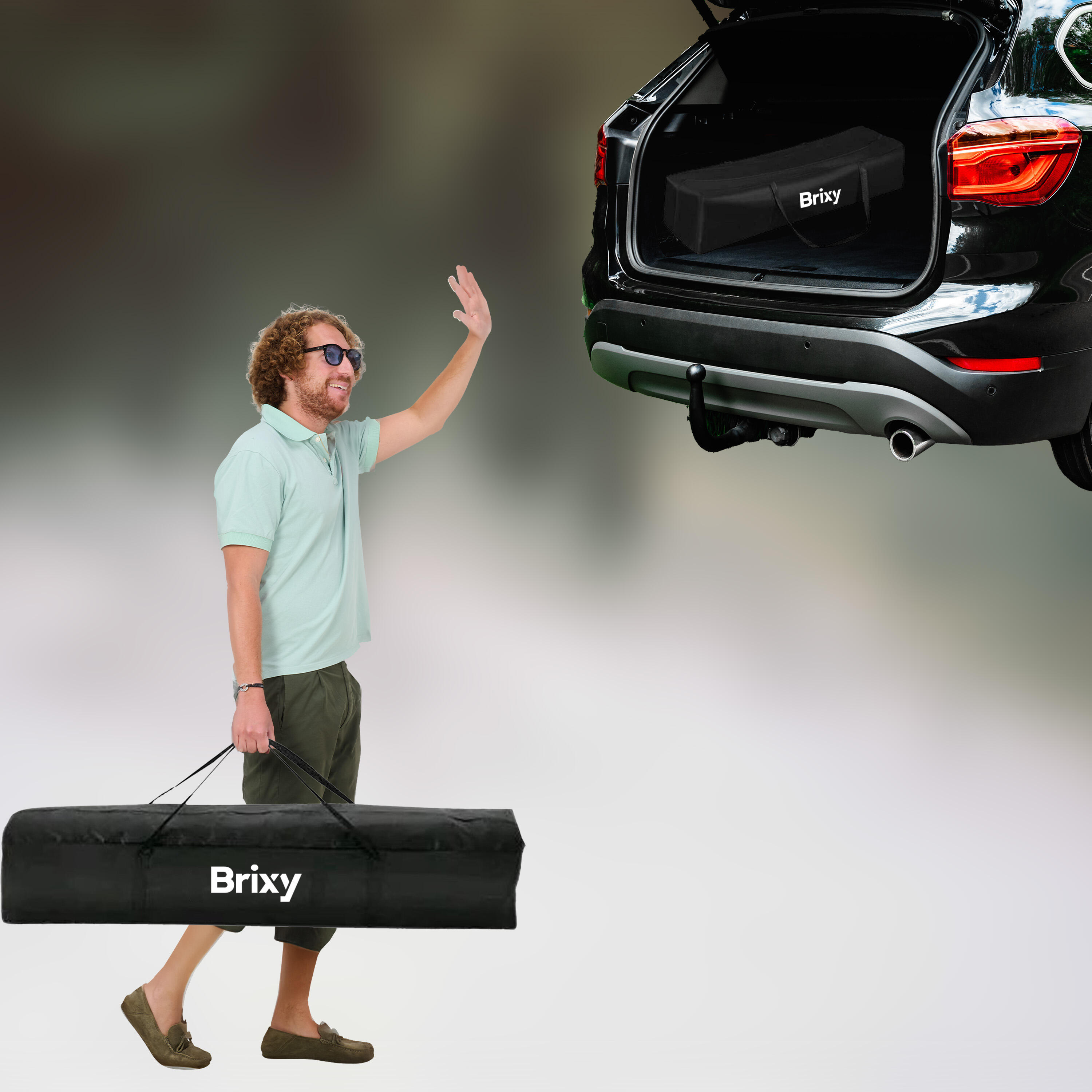 Partyzelt 3x3m - Easy Up - Mit Seitenwänden - Faltbar - Tasche - Anthrazit 6/7